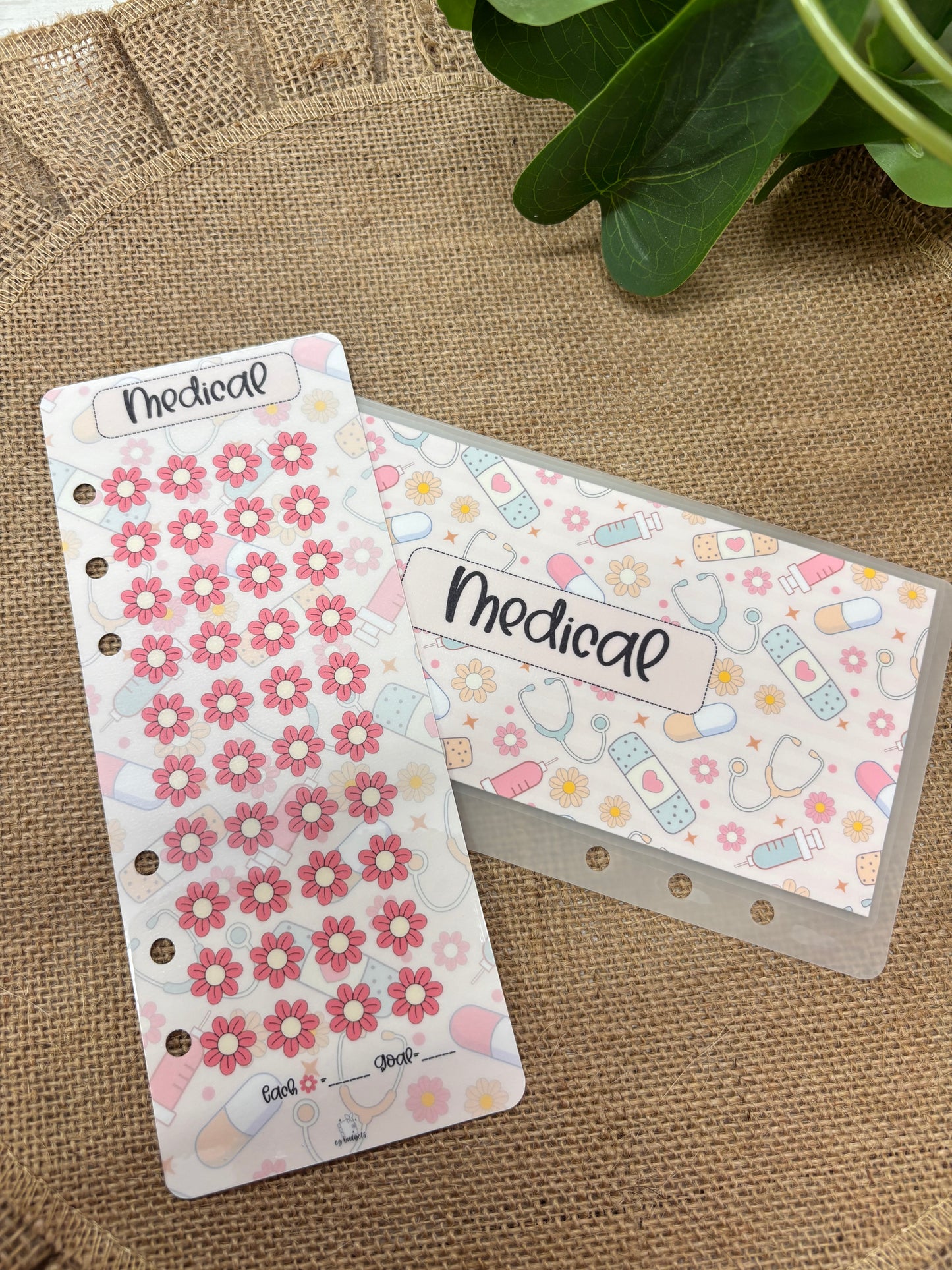 A6 Medical Fund Savings | Envelope + Savings Tracker