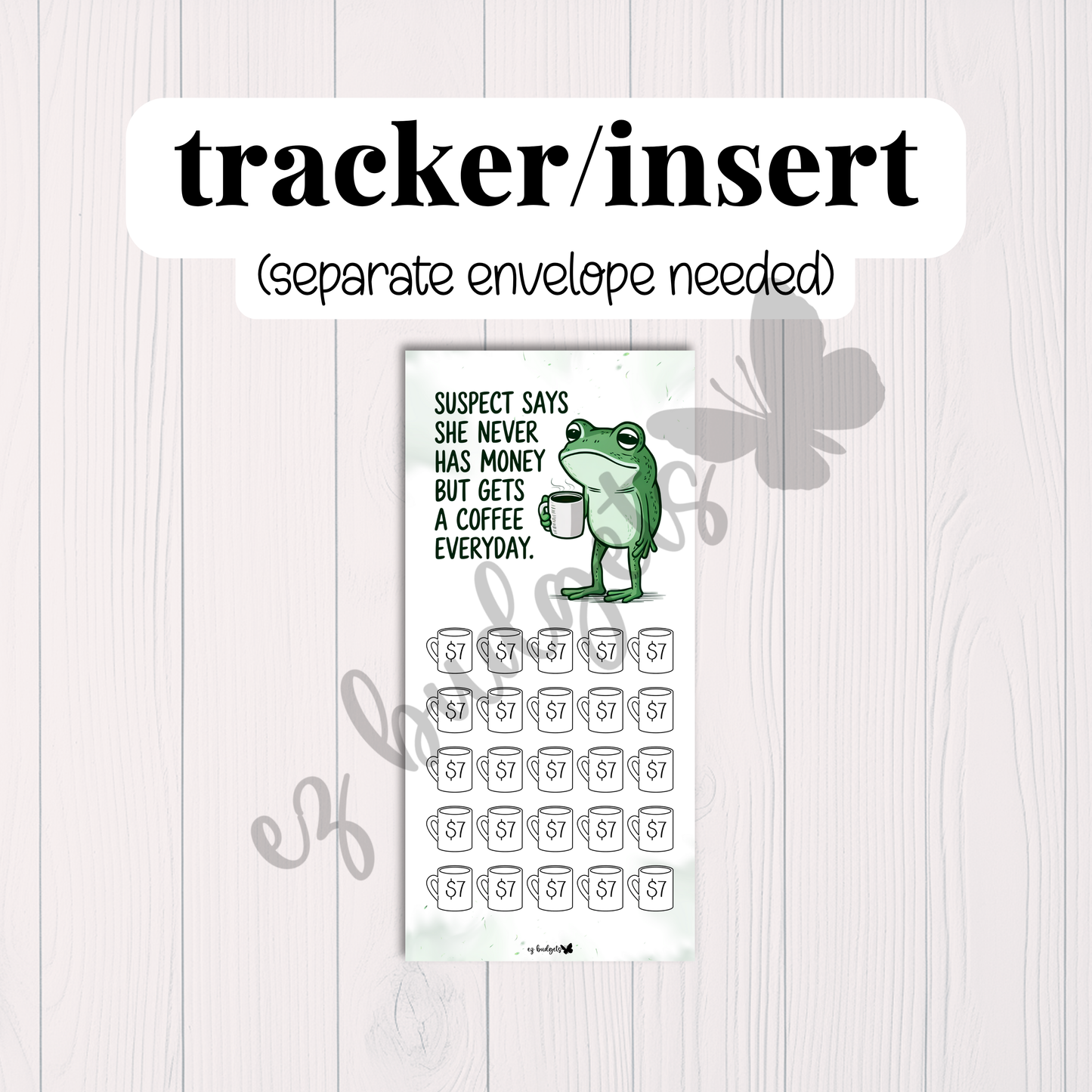 A6 Coffee Savings Challenge (Frog)