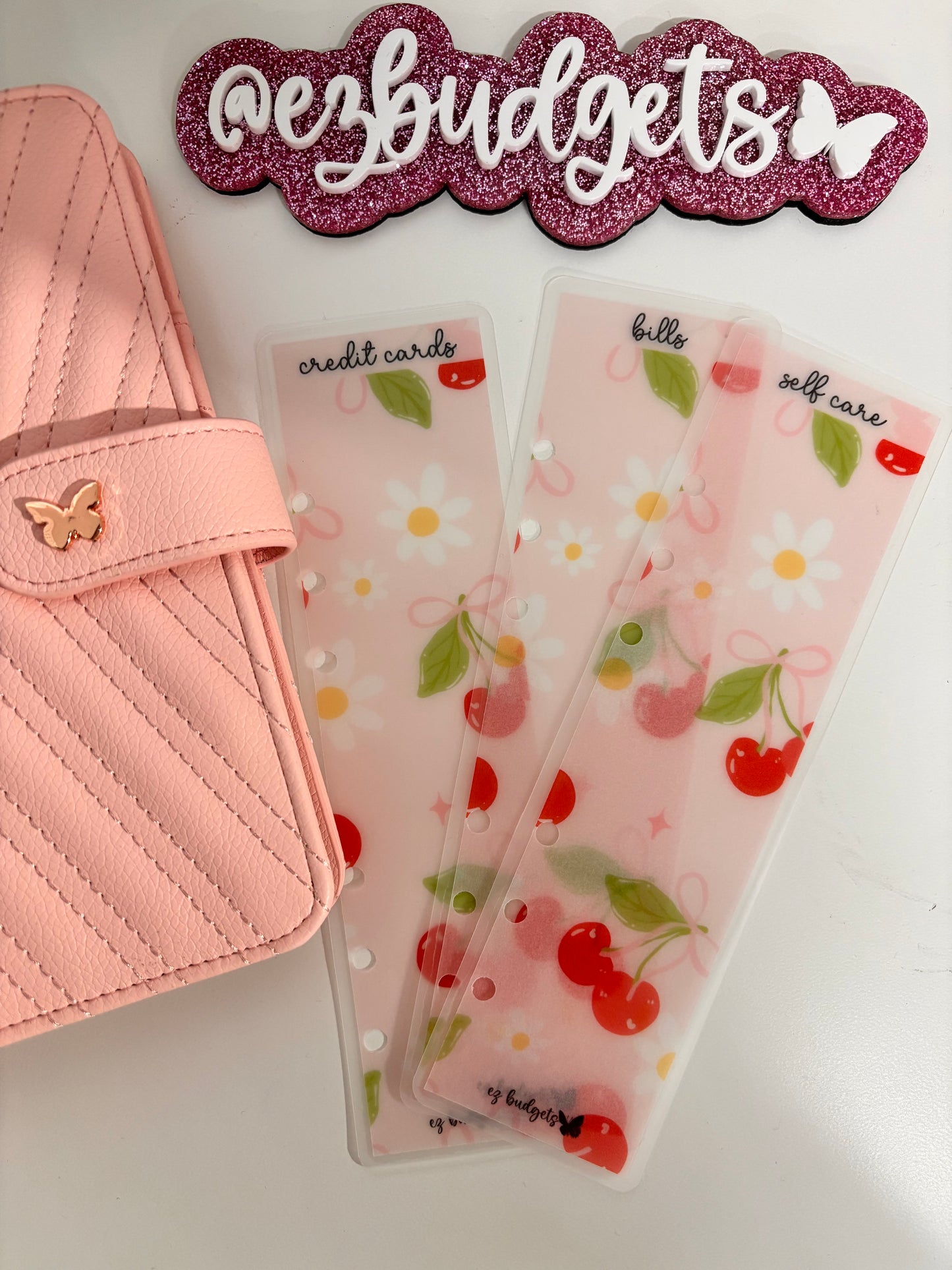 A6/A5/A7 Bookmarks Cherries & Bows collection