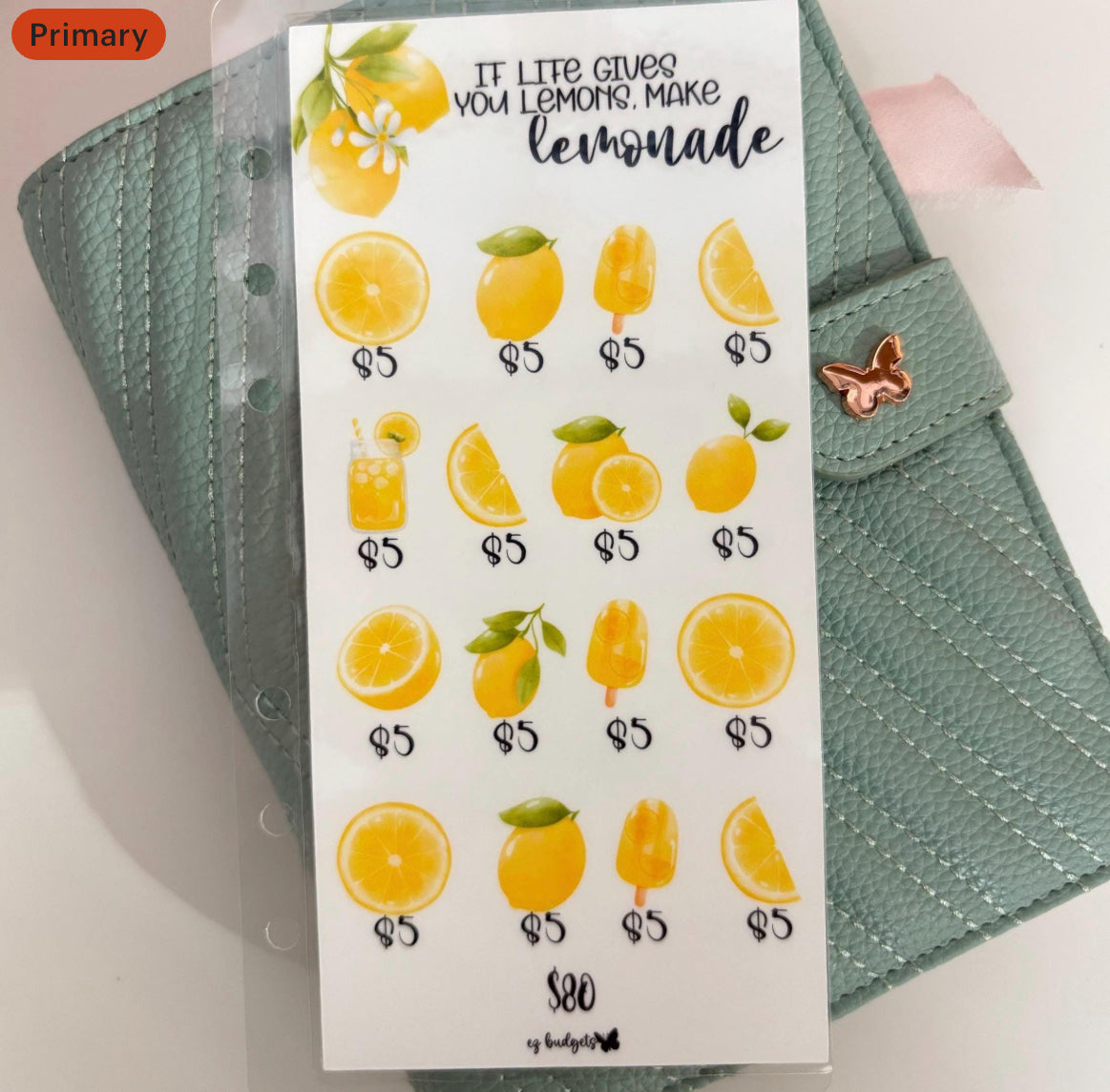 A6 Lemon Savings Challenge, Budgeting savings challenges, If life gives you lemons savings, Spanish Savings challenge