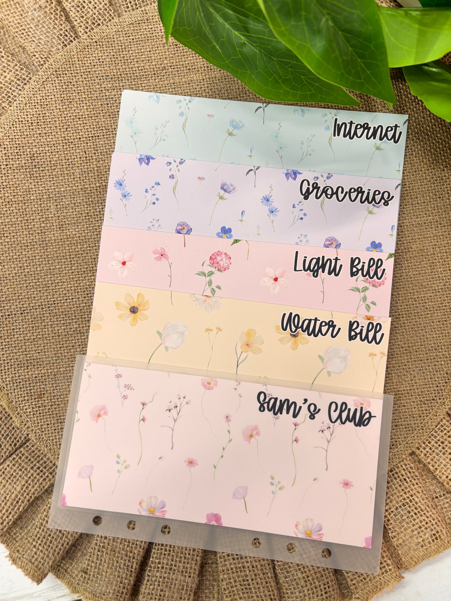 Set Of 5 Custom Envelopes, Pastel Colors