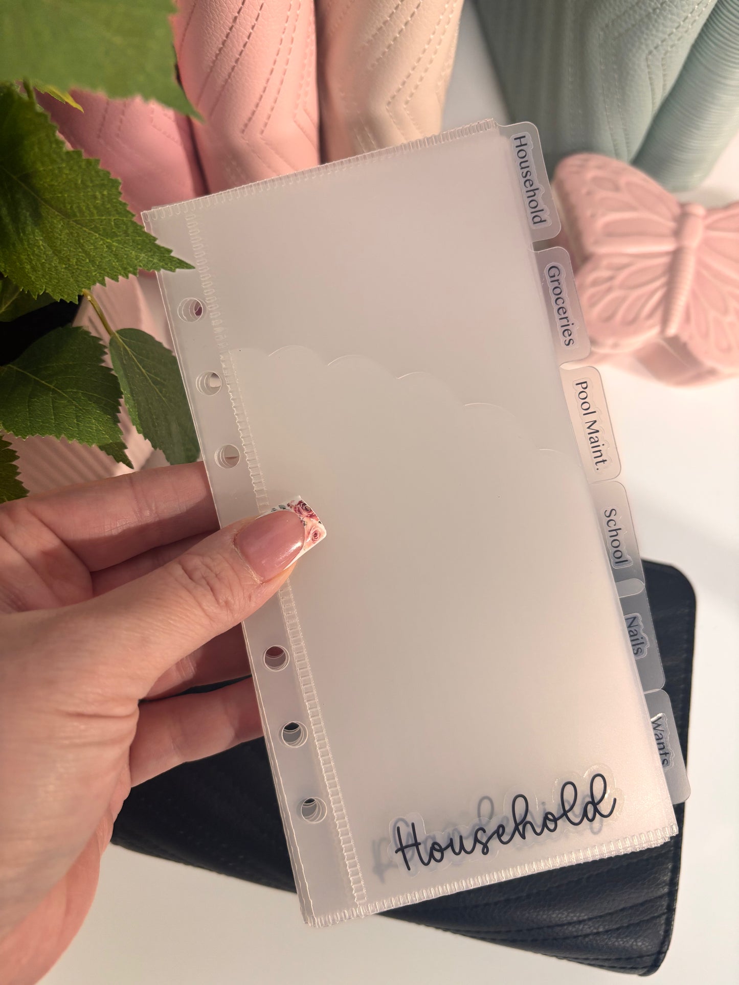 A6/Personal personalized double pocket envelopes with tabs