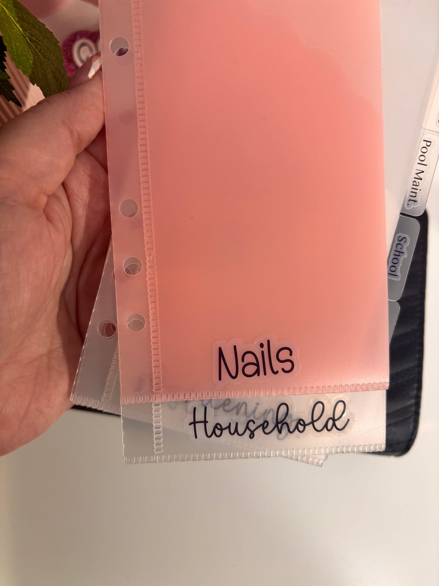 A6/Personal personalized double pocket envelopes with tabs