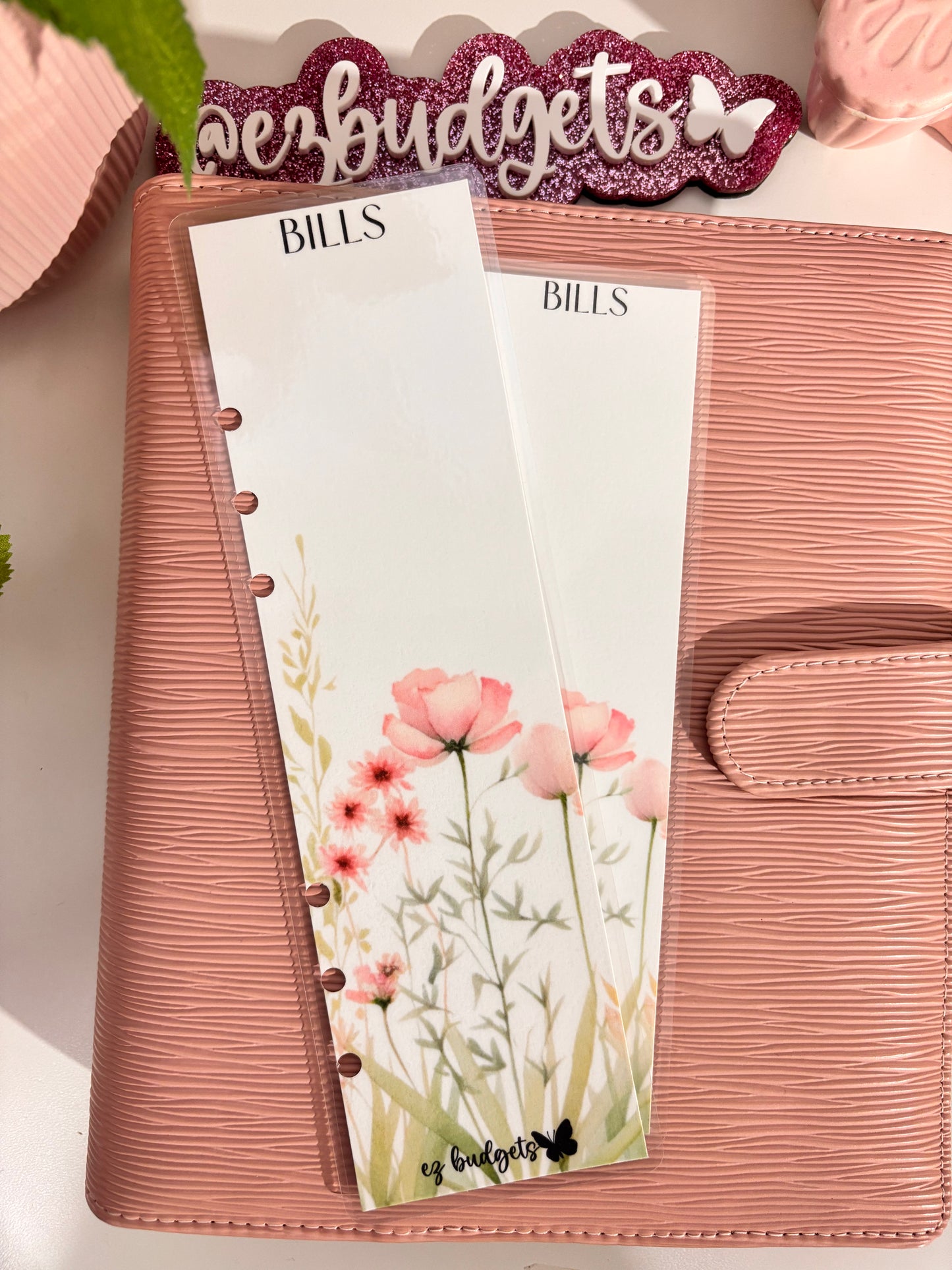 A6/A5/A7 Floral Bookmarks