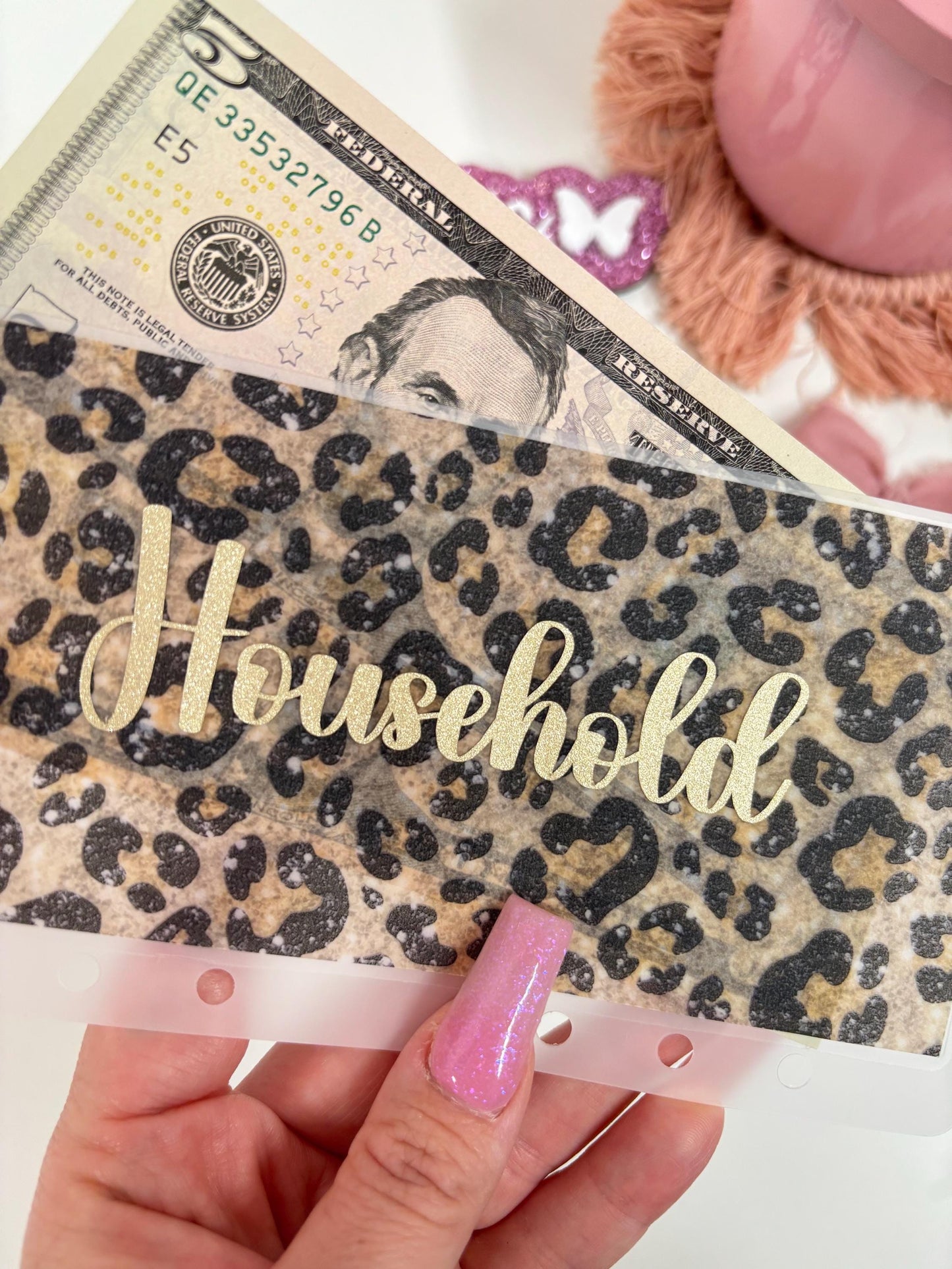 A6 Cheetah Print Custom envelopes, Vellum cash envelopes, Animal print cash envelopes, A7 Cash envelopes, Frosted Cash envelopes