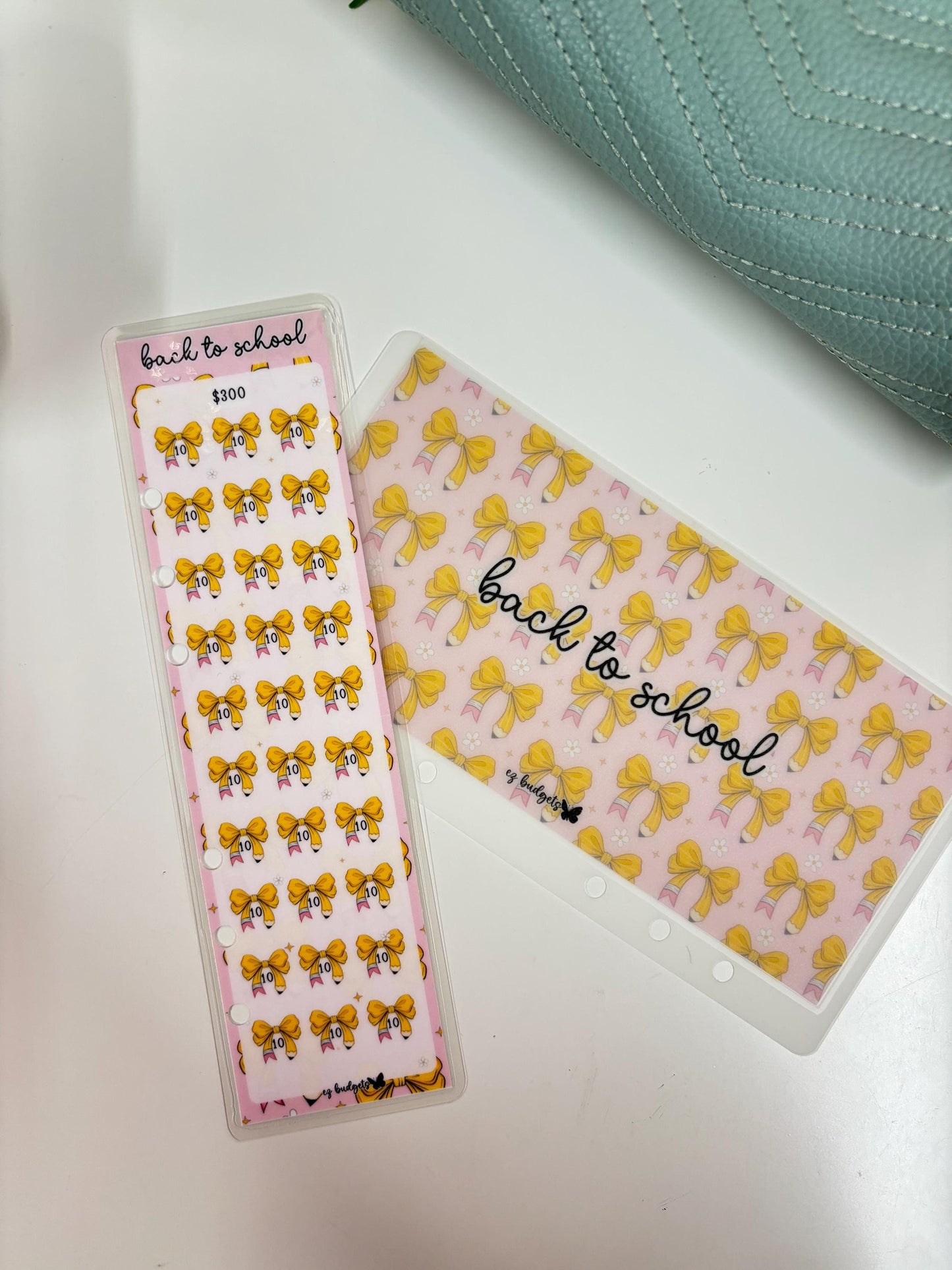 A6 Back to School Savings Challenge Bookmark & Envelope Set | Cash Envelope System | Budgeting Tracker, School Savings