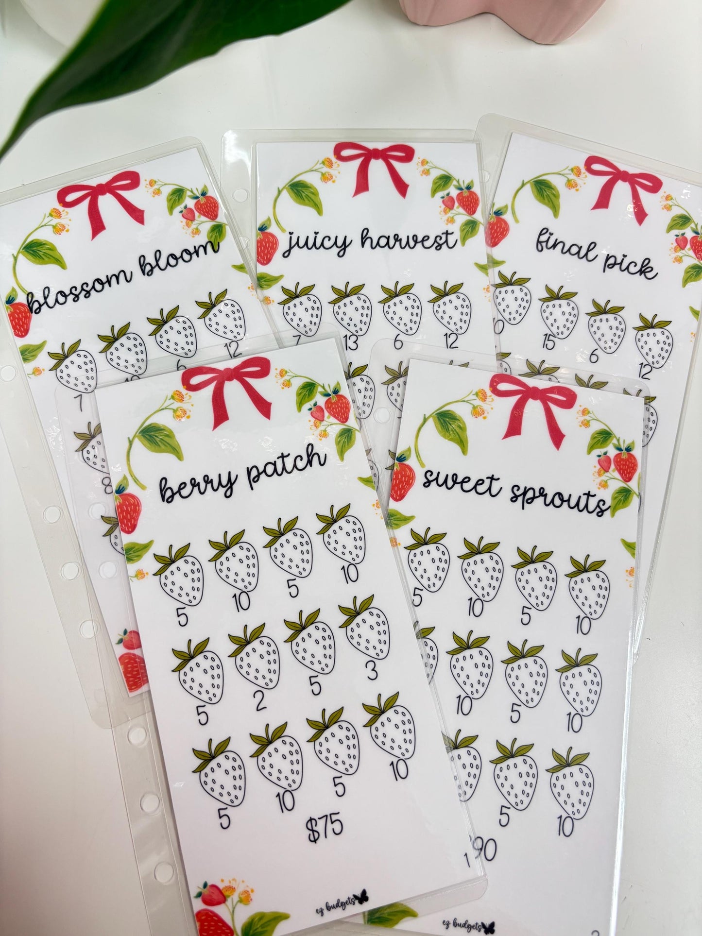 New! A6/Personal Berry Sweet 500 Savings Challenge | Strawberry-Themed Savings Challenge | 5-Part Savings Challenge