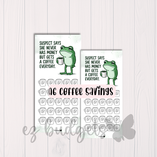 A6 Coffee Savings Challenge  (Frog)