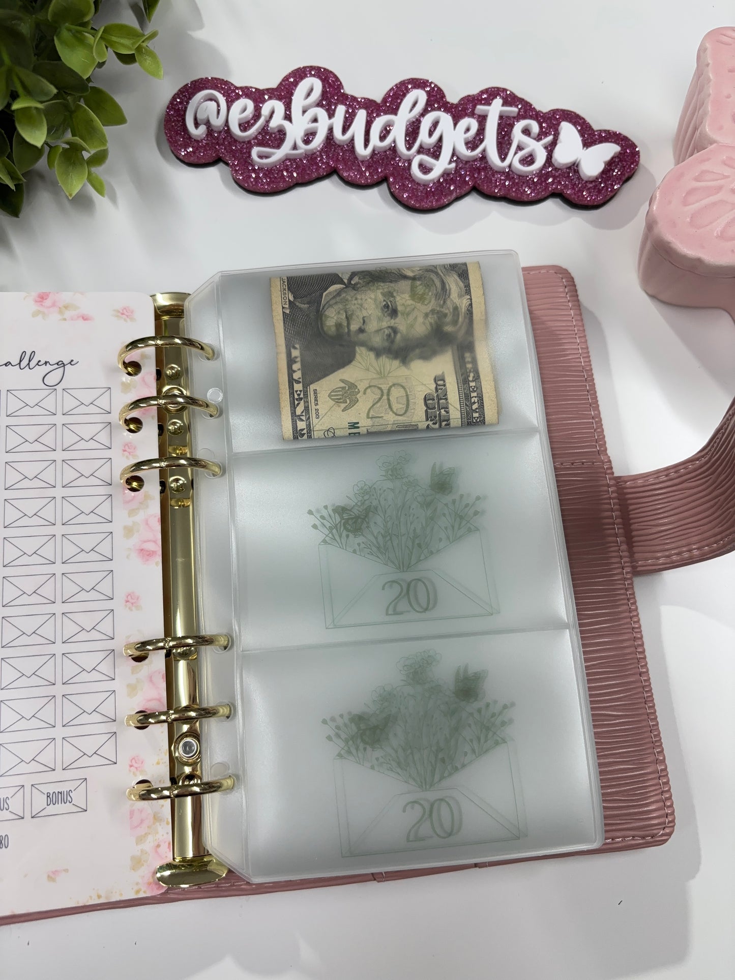 A6 52 weeks savings challenge, $20 per week challenge