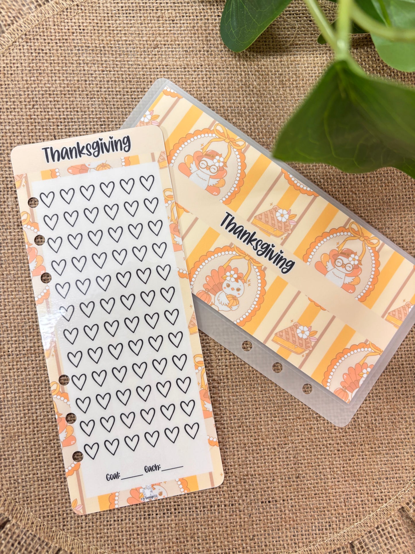A6 Thanksgiving Savings | Holiday Savings | Envelope + Savings Tracker