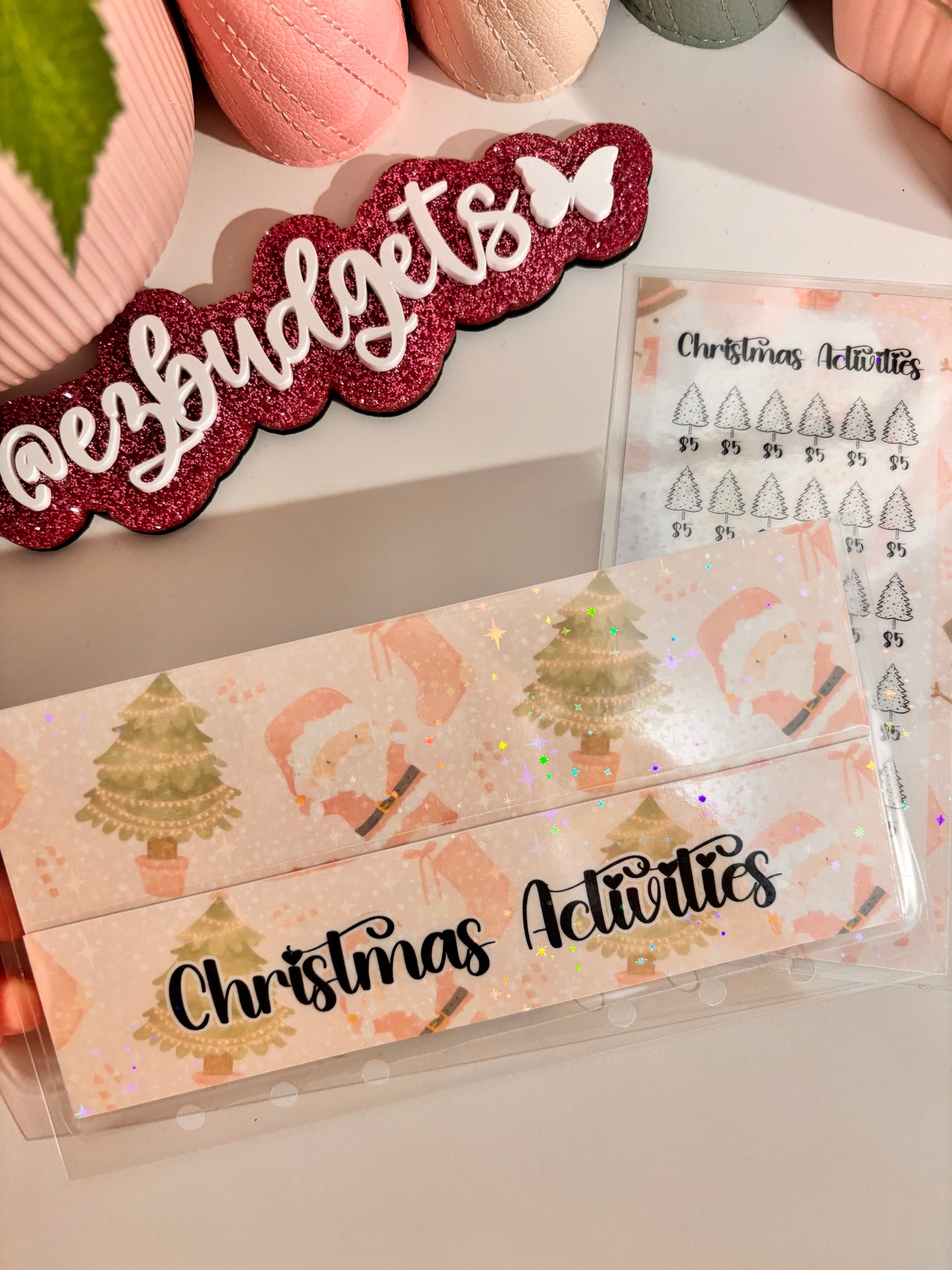 A6 Christmas Activities Savings, Christmas Sinking Fund, Envelope and tracker