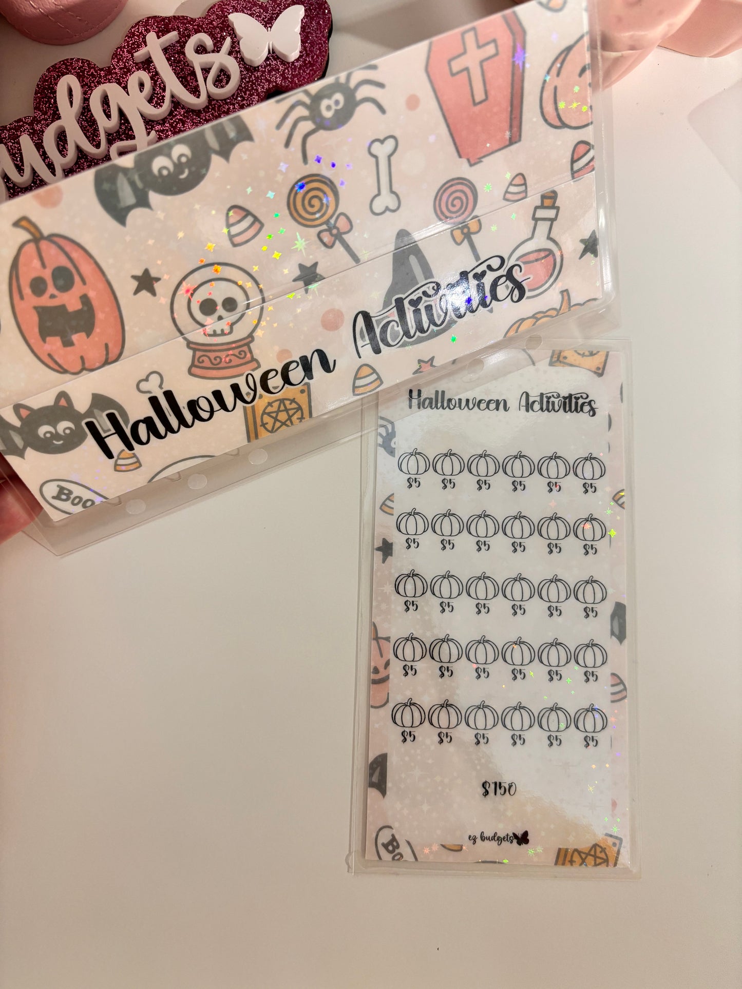 A6 halloween Activities Savings, Halloween Sinking Fund, Envelope and tracker