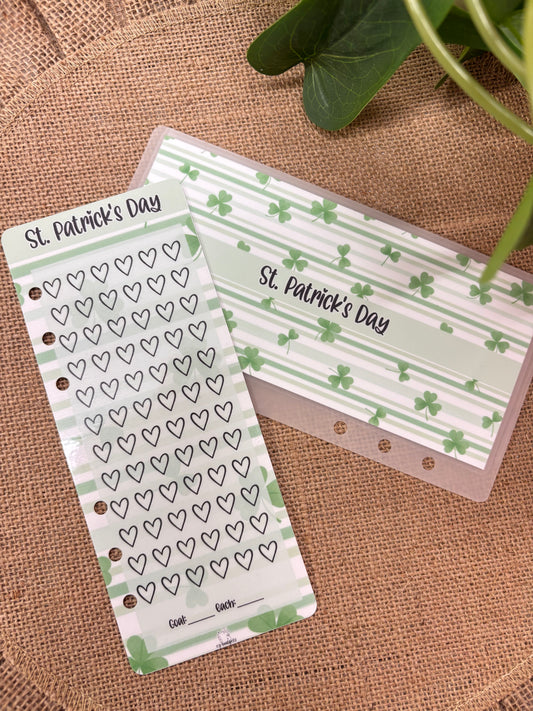 A6 St Patricks Day Savings | Holiday Savings | Envelope + Savings Tracker