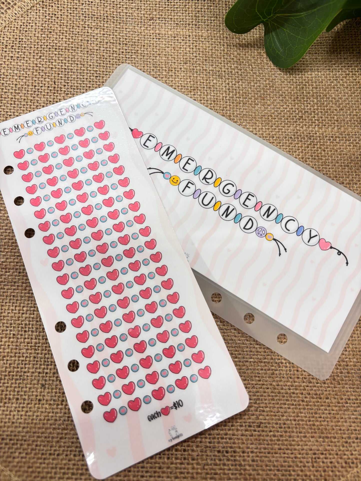 A6 $1K Emergency Fund Envelope + Savings Tracker