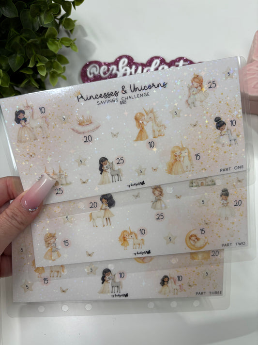 A6 Princess & Unicorns Savings