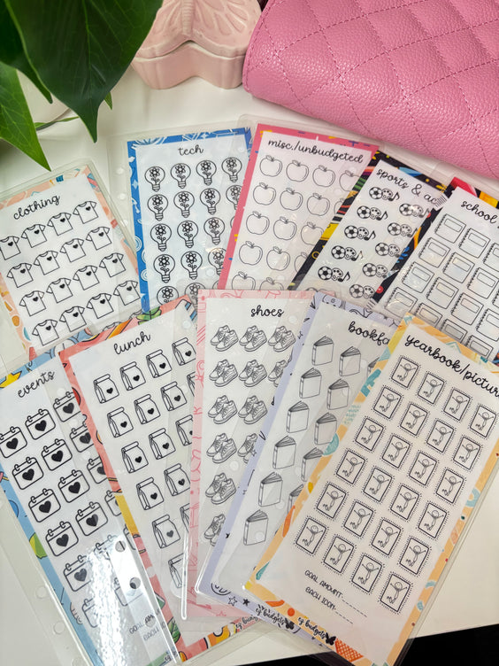 A6 Back to school Savings Challenge, Budgeting savings challenges