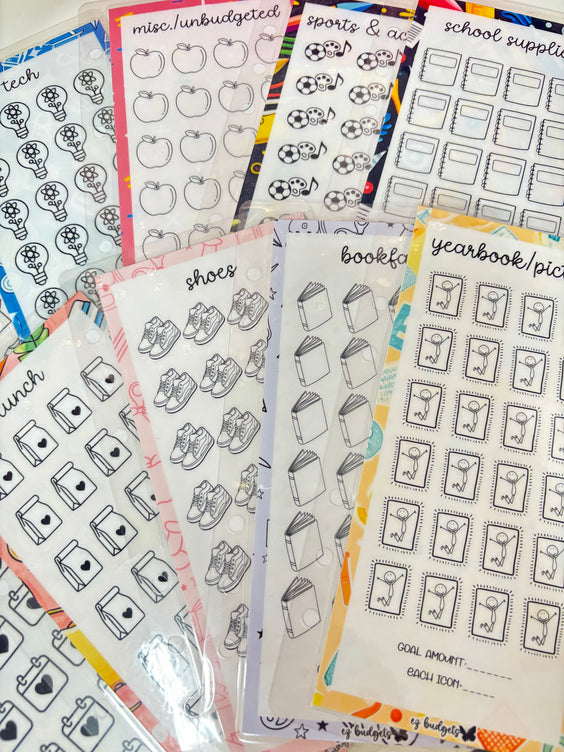 A6 Back to school Savings Challenge, Budgeting savings challenges