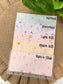 Set Of 5 Custom Envelopes, Pastel Colors