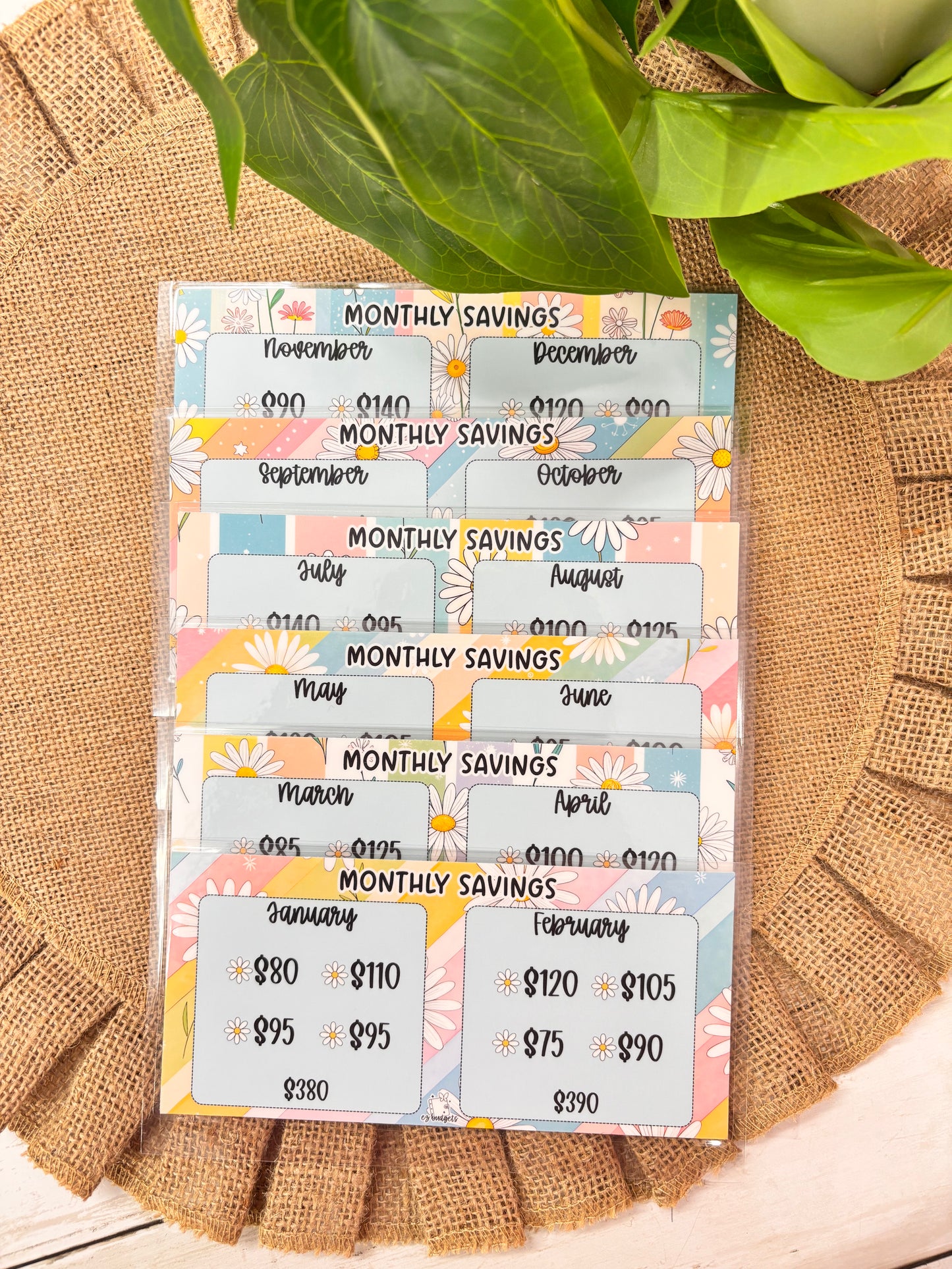 A6 Monthly Savings Bundle, $5K & $2,500