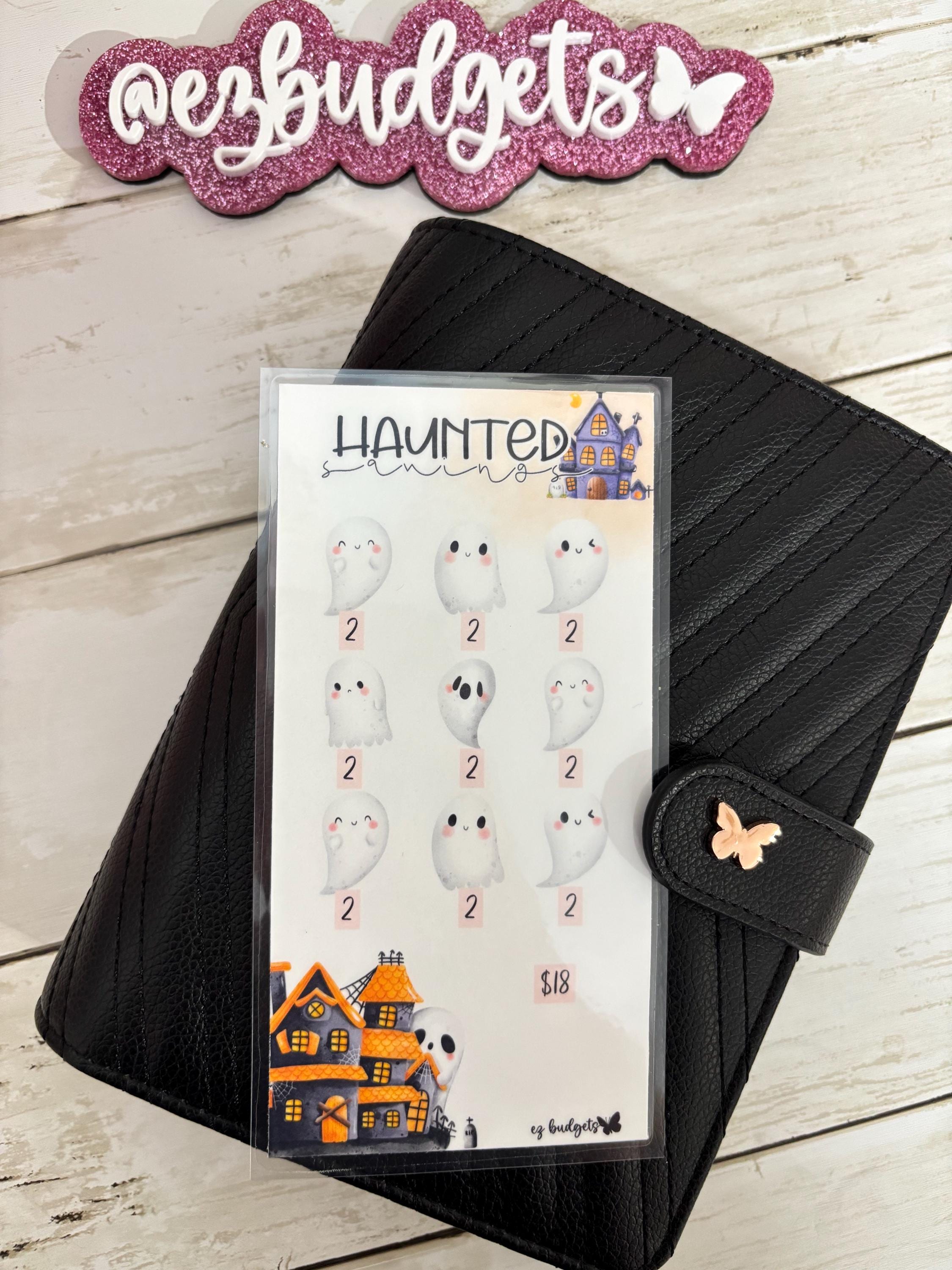 A6 Halloween Savings Challenge, Budgeting savings challenges,  holiday savings, Haunted Savings