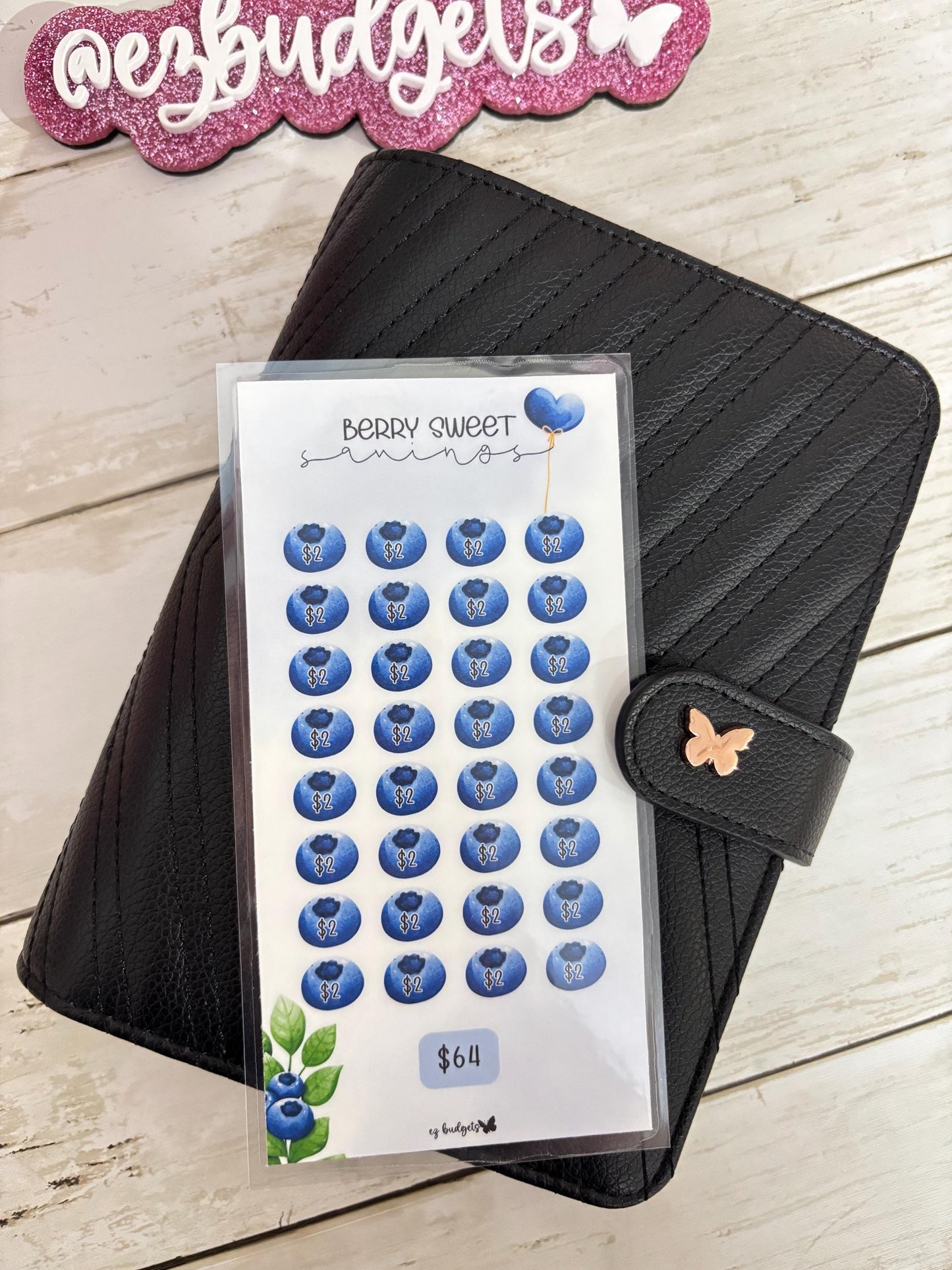 A6 Berry Savings Challenge, Budgeting savings challenges,  Blueberry savings