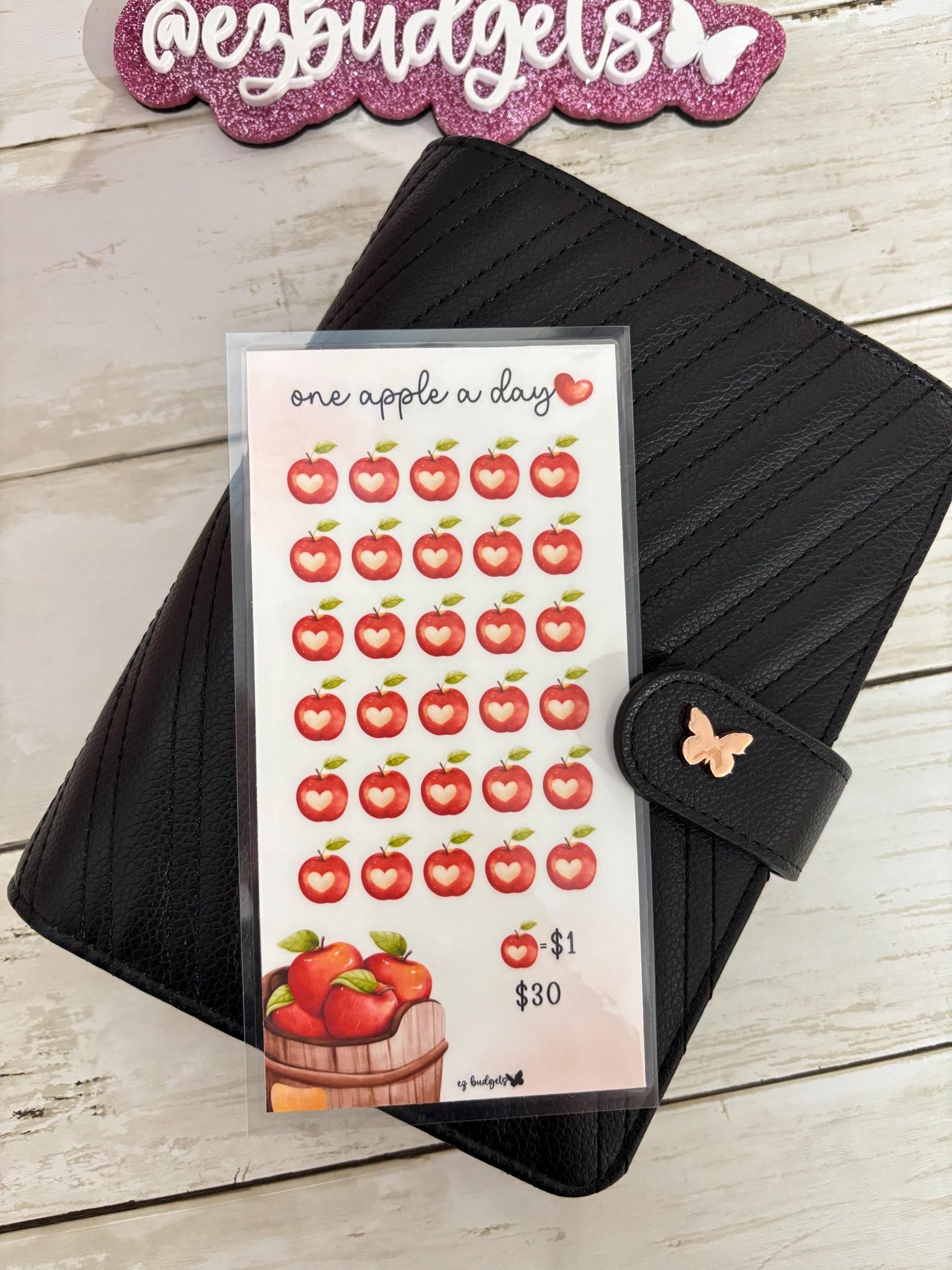 A6 Apple Savings Challenge, Budgeting savings challenges,  One Apple A Day savings challenge