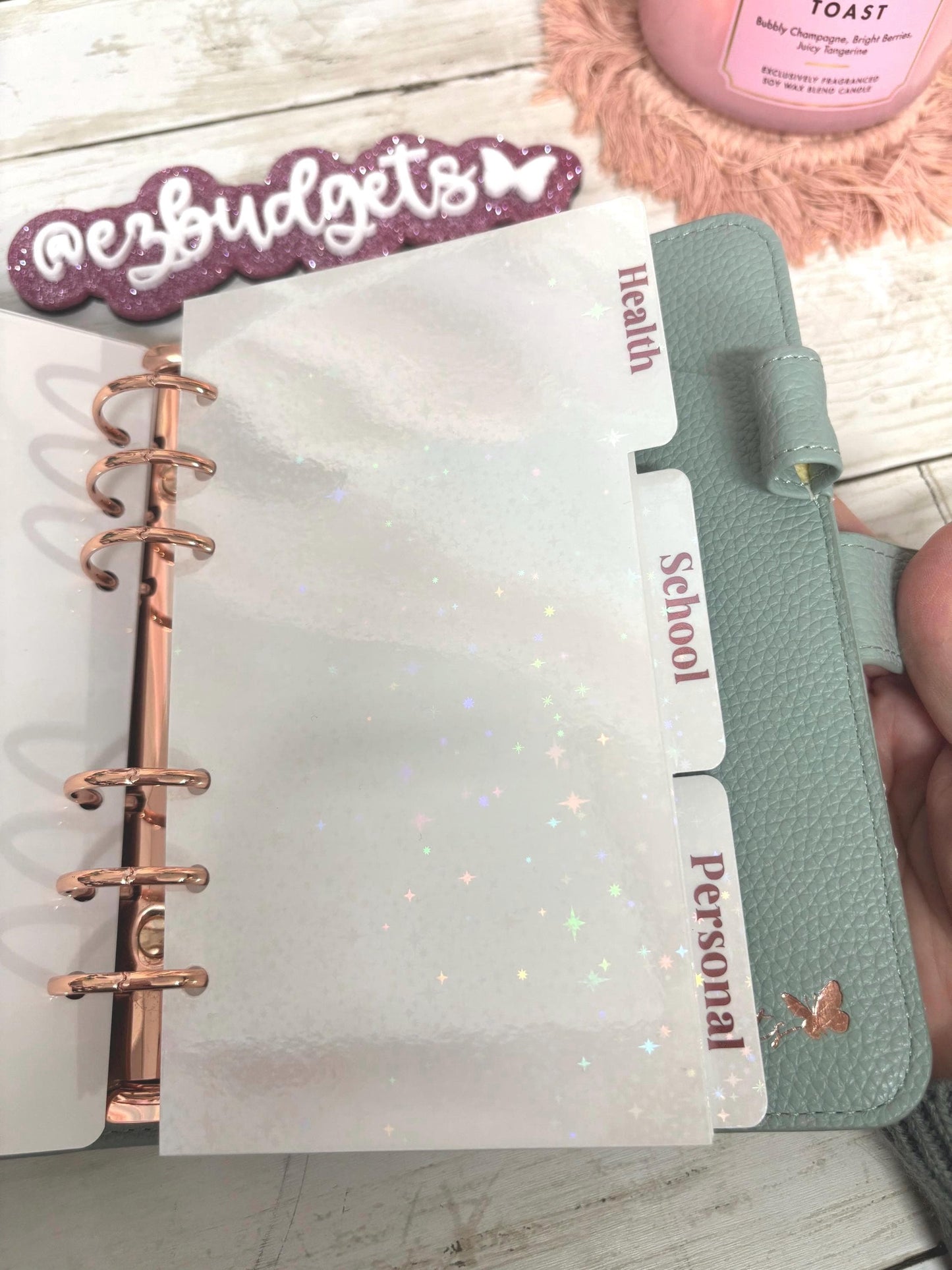 A6 Budget Binder Dividers