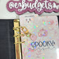 Ghost Binder Charm, Pink Halloween Planner Charm, Spooky Budget Binder Accessory, Custom Fall Charm Clip