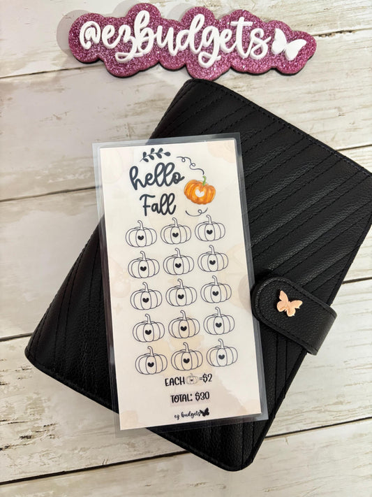A6 Hello Fall Savings Challenge, Budgeting savings challenges,  Autumn savings challenge