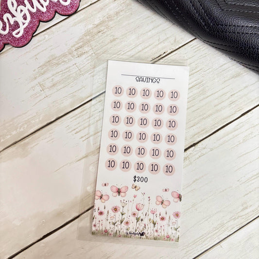 A6  Savings Challenge, Budgeting savings challenges, 300 savings challenge, pink