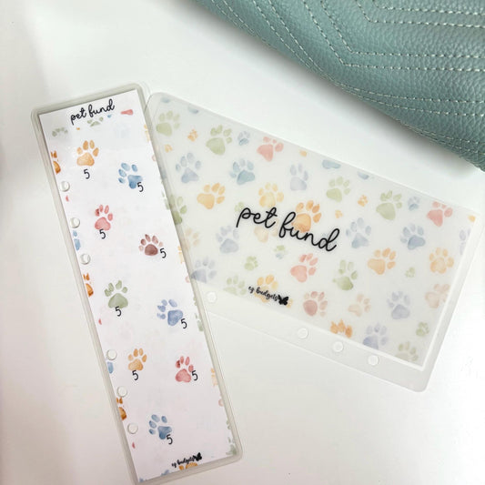 A6 Pets Savings Challenge Bookmark & Envelope Set  | Cash Envelope System | Budgeting Tracker, Pet Fund