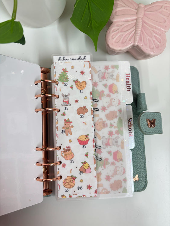 A6 Dulce Navidad Savings Challenge Bookmark & Envelope Set  | Cash Envelope System | Budgeting Tracker, Christmas Savings, Spanish Savings