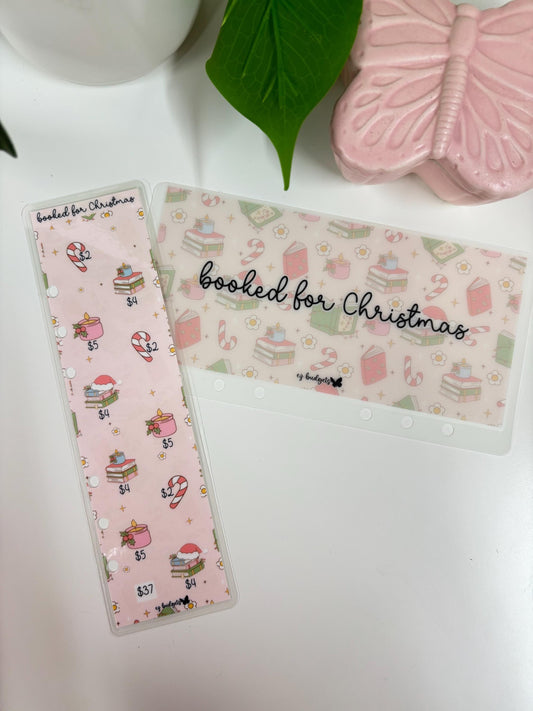 A6 Booked For Christmas Savings Challenge Bookmark & Envelope Set  | Cash Envelope System | Budgeting Tracker, Christmas Savings,