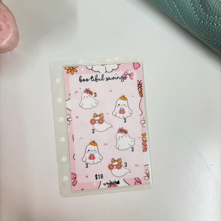 A7 Holidays Savings Challenge | Cash Envelope Tracker | Budget Insert | Sinking Fund Challenge | Boo-tiful