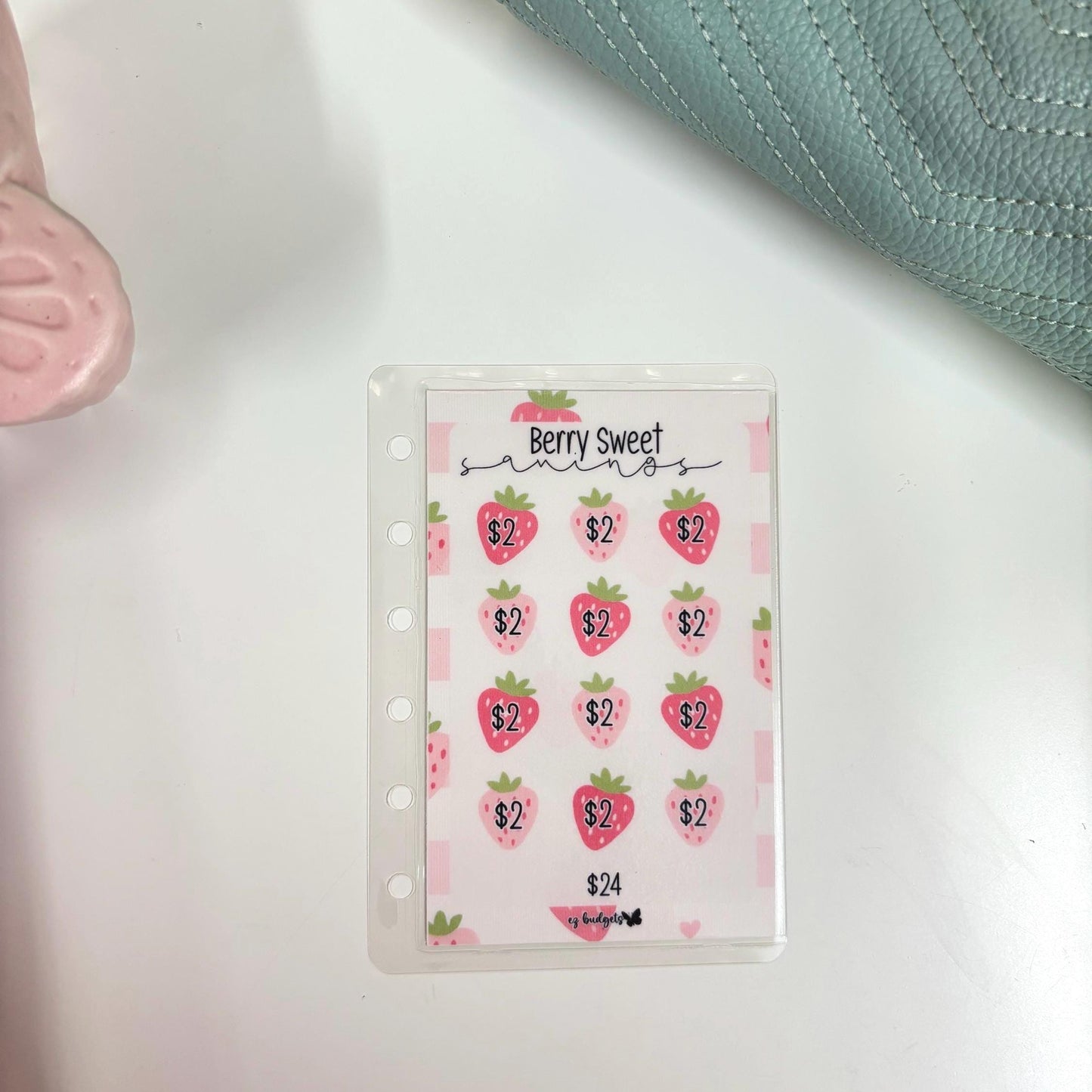 A7 Strawberry Savings Challenge | Cash Envelope Tracker | Budget Insert | Sinking Fund Challenge | Berry Sweet Savings