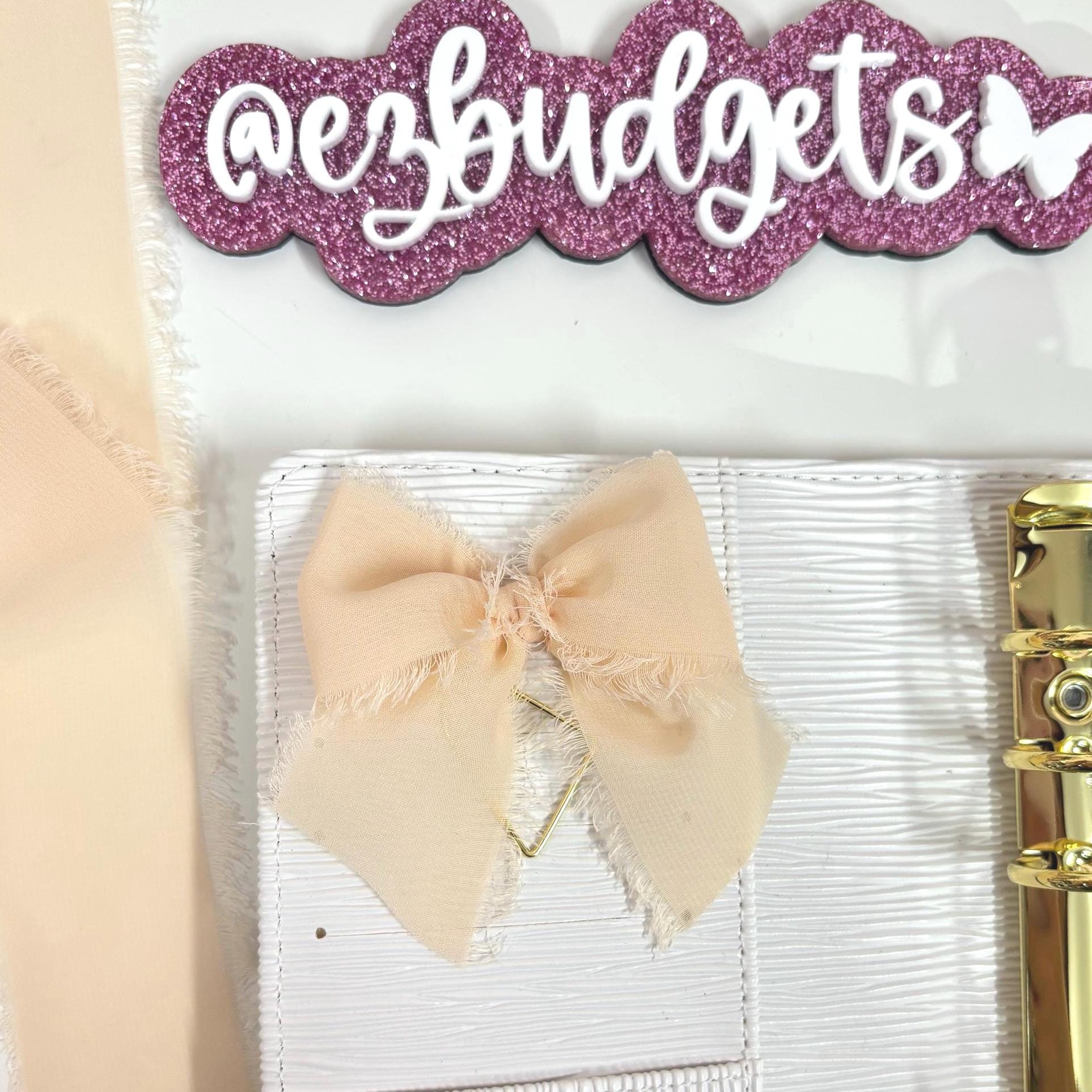 Planner Bow Clip Set  Budget Binder Bow Paper Clips  Aesthetic Cash Envelope Accessories
