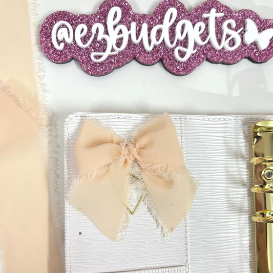 Planner Bow Clip Set  Budget Binder Bow Paper Clips  Aesthetic Cash Envelope Accessories