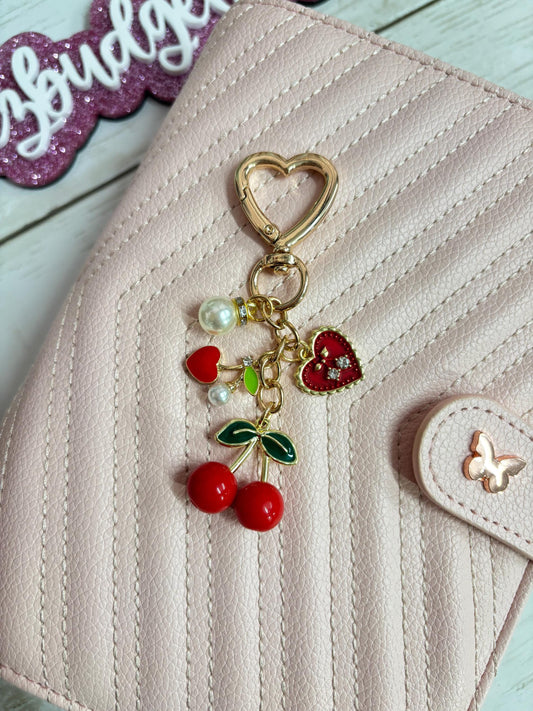 Cherry Heart Binder Charm