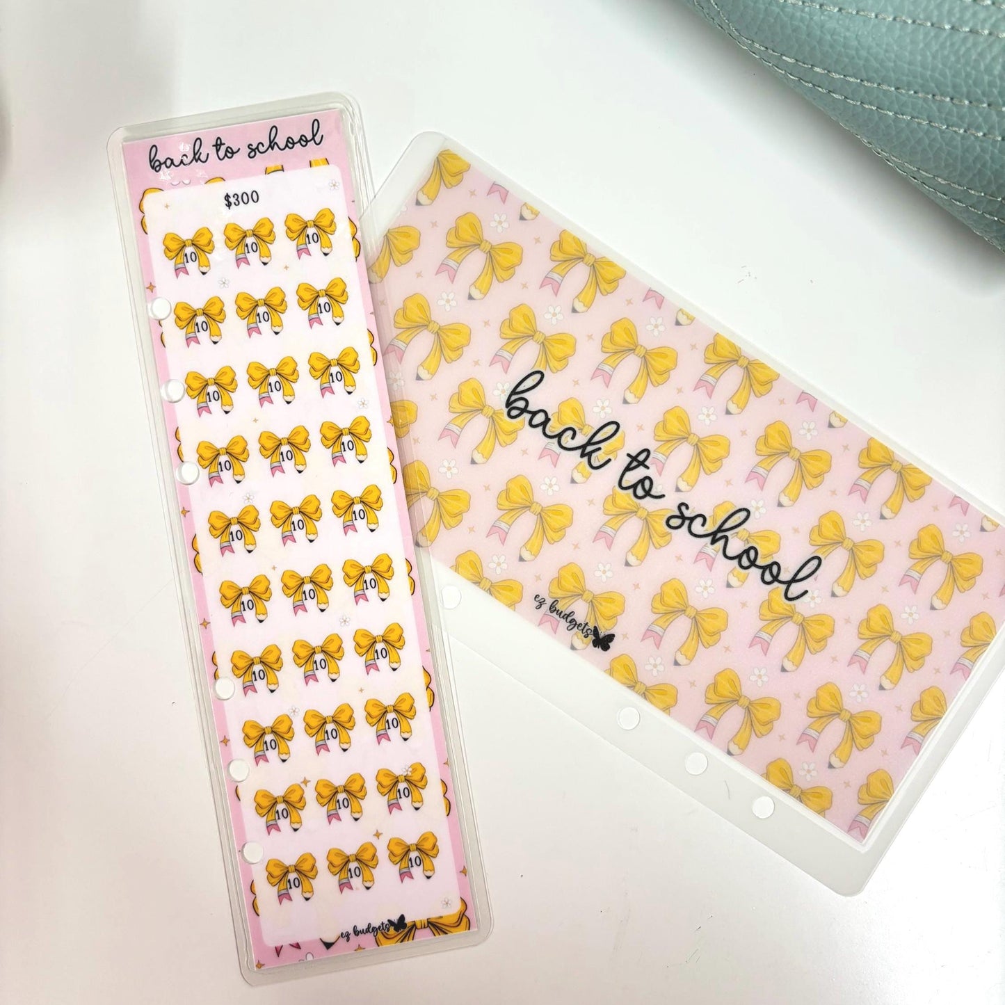 A6 Back to School Savings Challenge Bookmark & Envelope Set  | Cash Envelope System | Budgeting Tracker, School Savings
