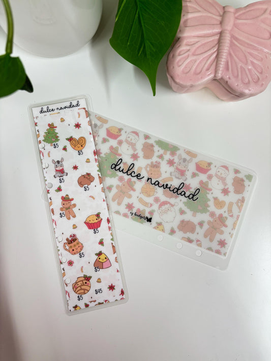 A6 Dulce Navidad Savings Challenge Bookmark & Envelope Set  | Cash Envelope System | Budgeting Tracker, Christmas Savings, Spanish Savings