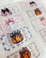 A6/Personal Pumpkin Savings Challenges, Fall Season Mini Savings Challenge, Coquette Pumpkin Savings Challenges