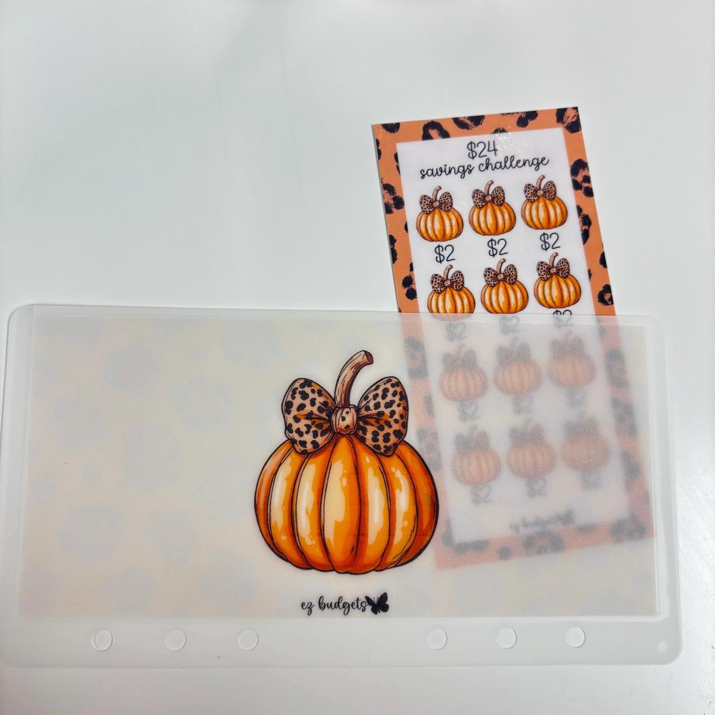A6/Personal Pumpkin Savings Challenges, Fall Season Mini Savings Challenge, Coquette Pumpkin Savings Challenges