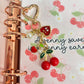 Cherry Heart Binder Charm