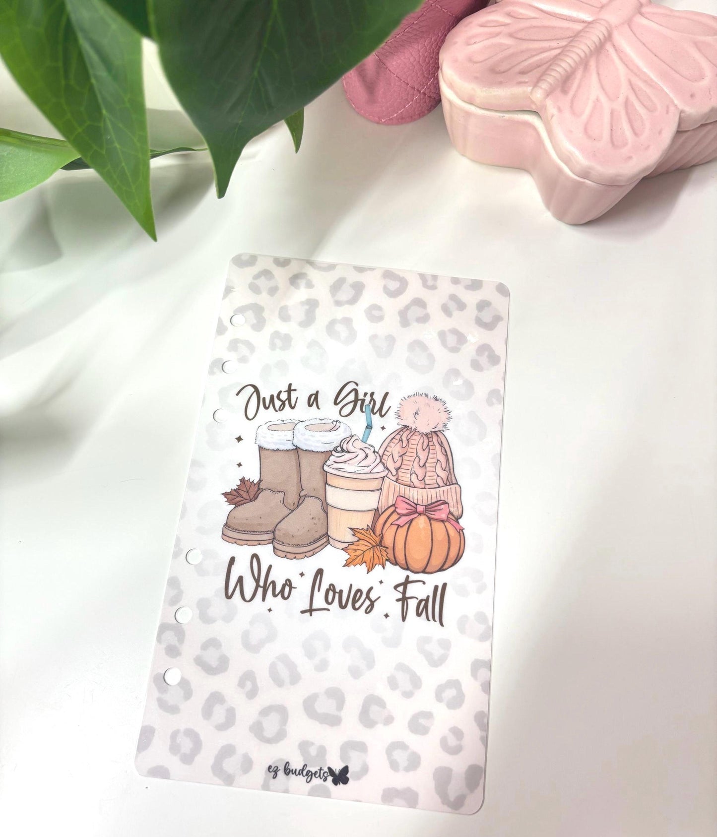 NEW A6/Personal size Just a Girl who Loves Fall (Cheetah) Dashboard