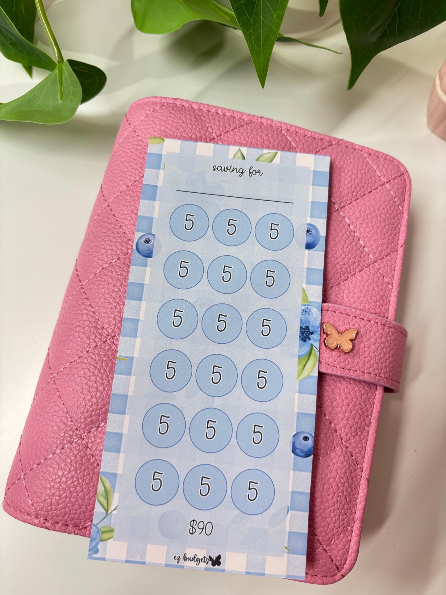 A6/Personal  Small amounts Savings Challenge, Blueberries Savings Challenge, Budgeting savings challenges