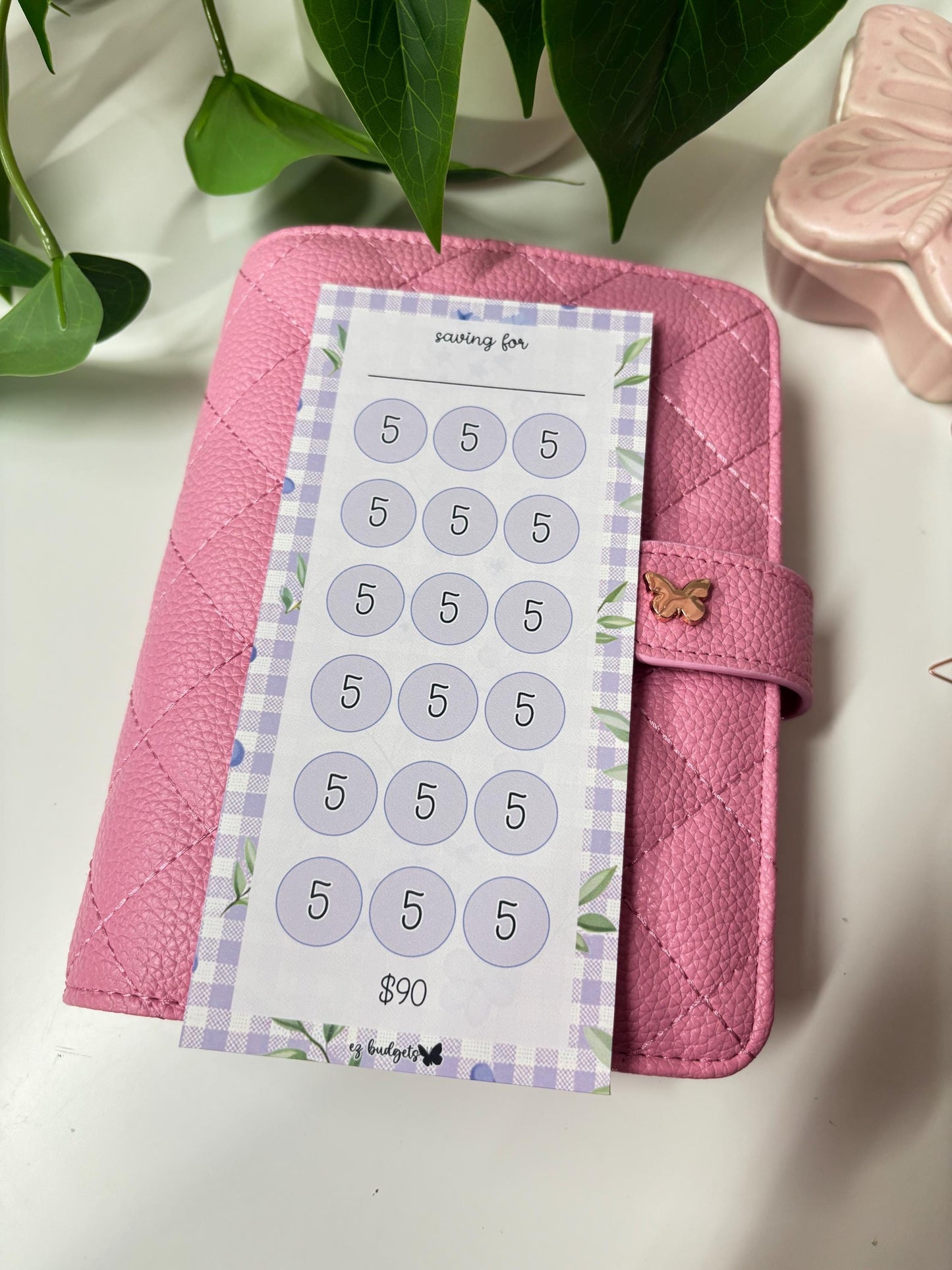 A6/Personal  Small amounts Savings Challenge, Purple Savings Challenge, Budgeting savings challenges