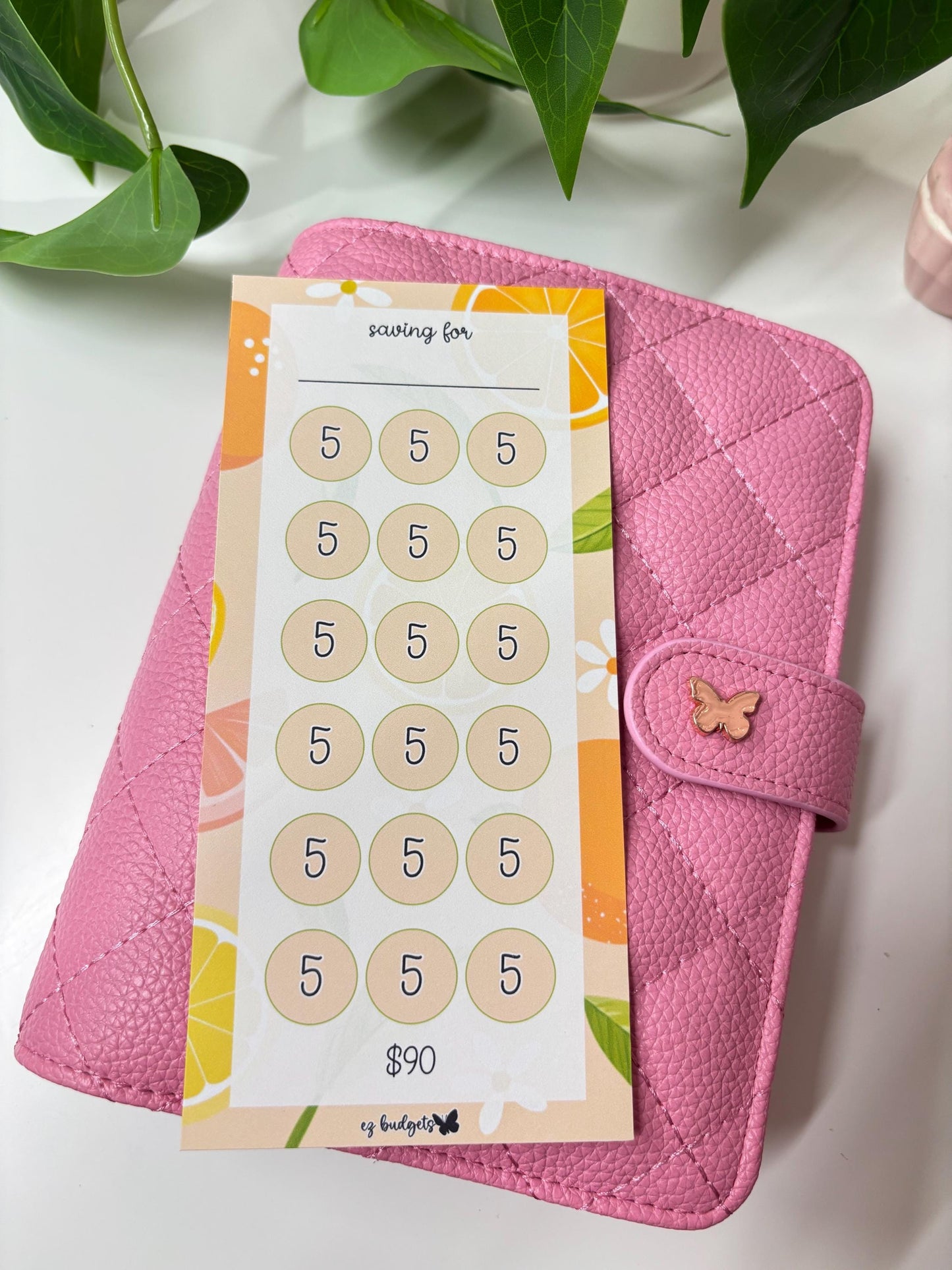 A6/Personal  Small amounts Savings Challenge, Oranges Savings Challenge, Budgeting savings challenges