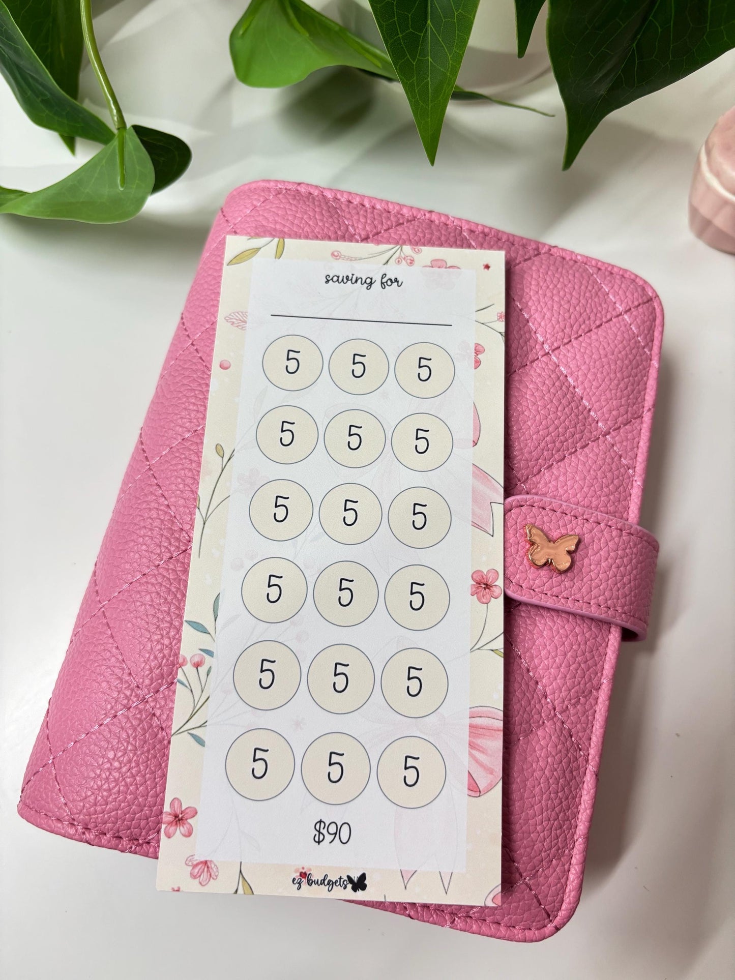 A6/Personal  Small amounts Savings Challenge, Yellow & Bows Savings Challenge, Budgeting savings challenges