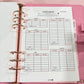 A5 Paycheck Breakdown, Laminated, Reusable, Budget Planner Inserts