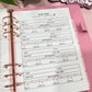A5 Pay in 4 Tracker, Laminated, Reusable, Budget Planner Inserts, Build Your Own Budget Planner